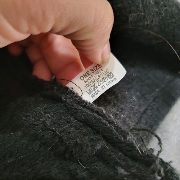 Janice Poncho Womens Medium Black White Striped One Size Shirt Square Fringe Top - Picture 5 of 11